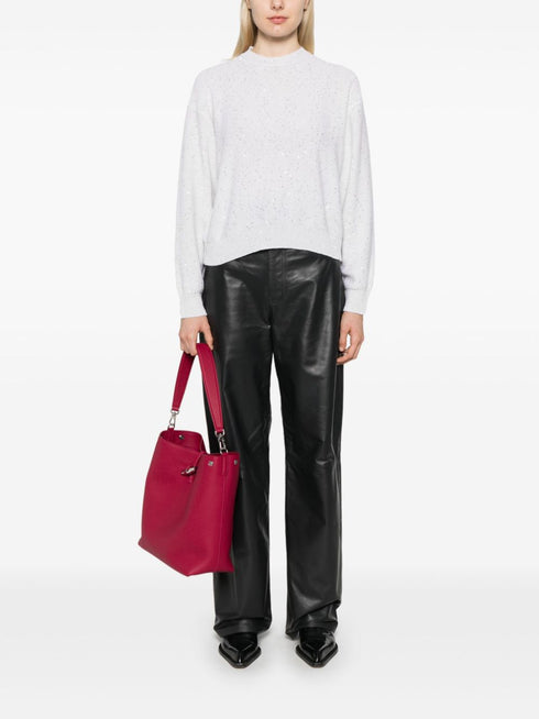 sequin-embellished sweater
